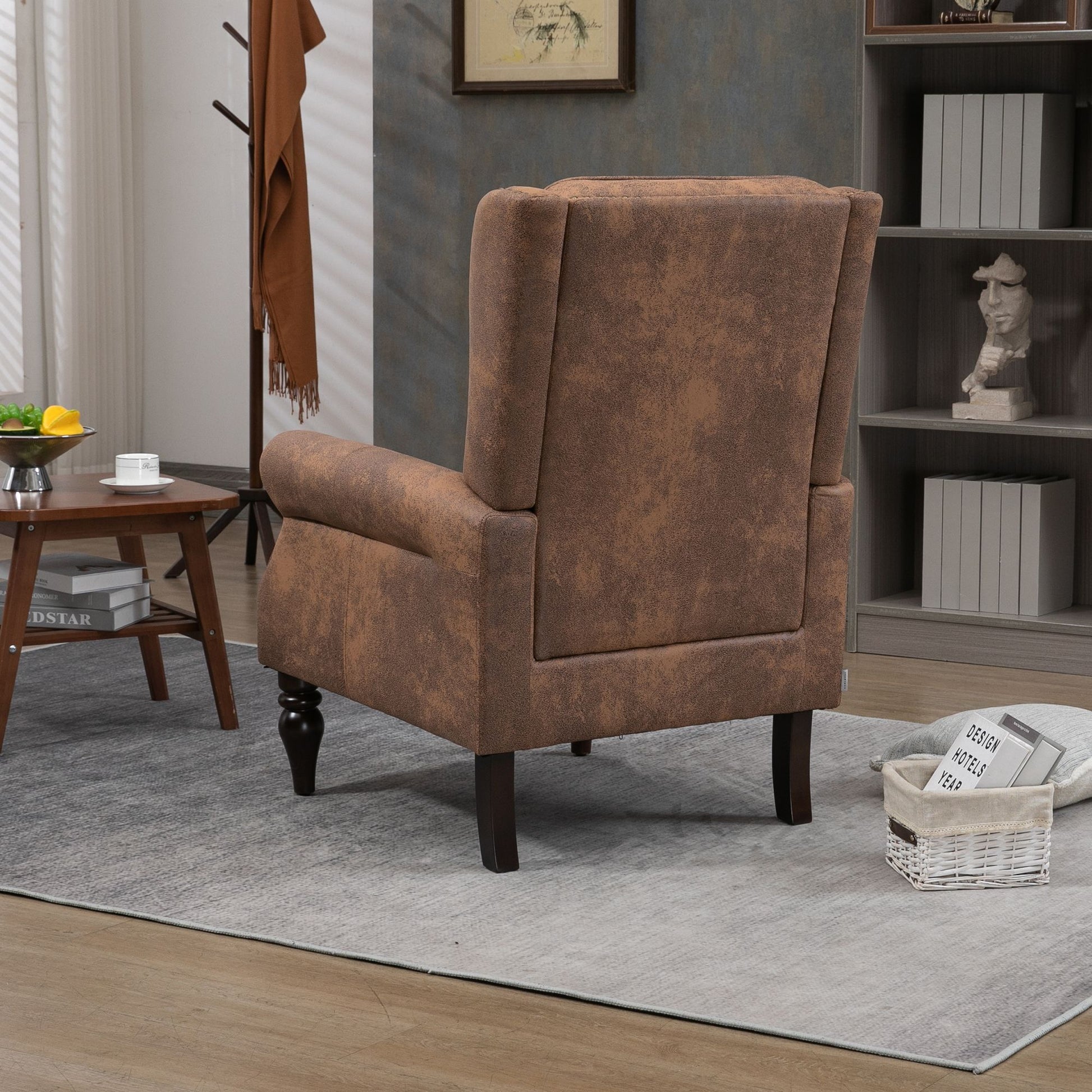 Living room chair with solid wood frame - assembly view