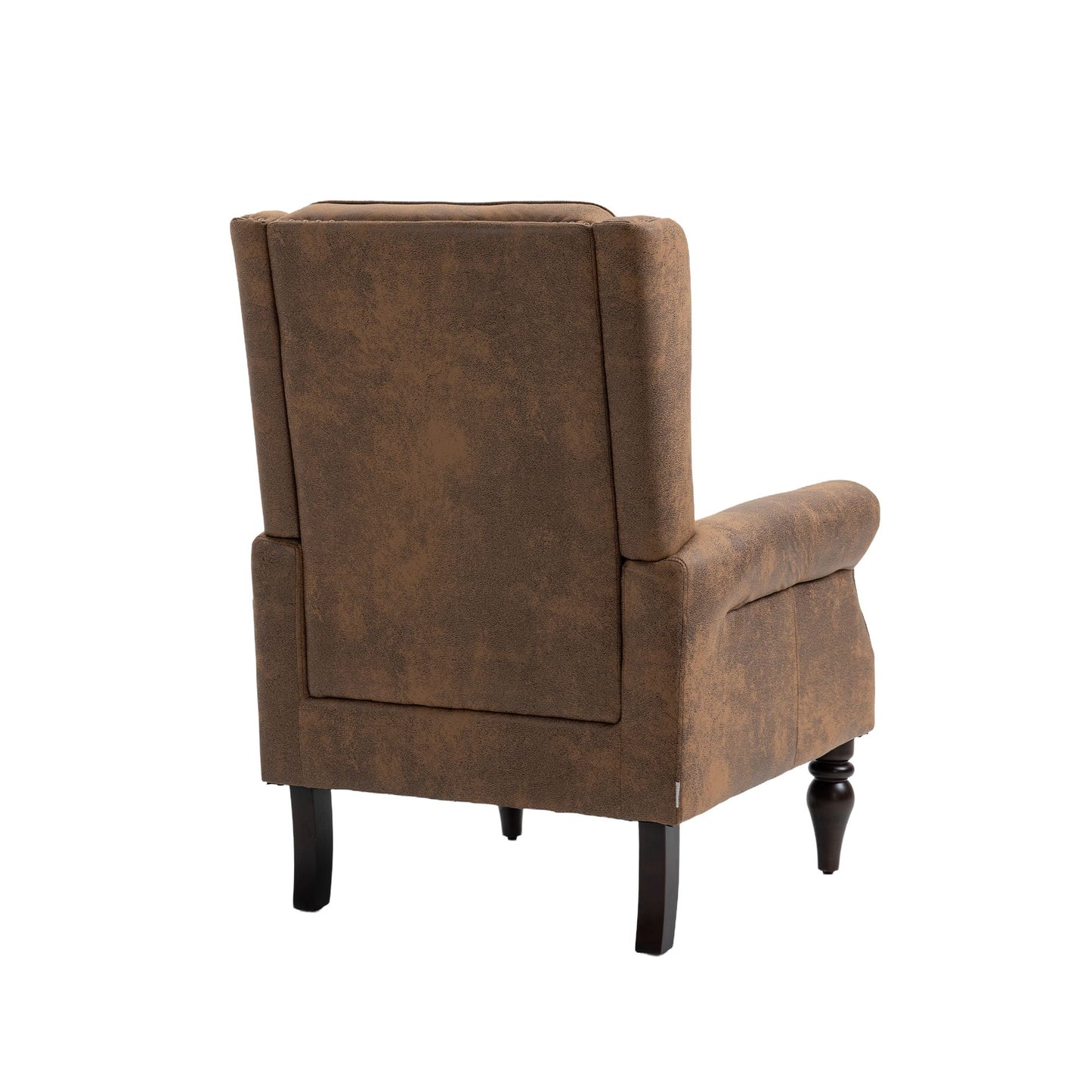 Wood Frame Armchair, Modern Accent Chair Lounge Chair with Sturdy Wood Legs for Living Room Bedroom (Coffee) image 14
