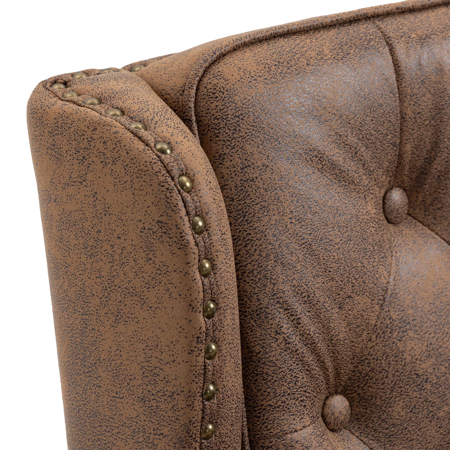 Wood Frame Armchair, Modern Accent Chair Lounge Chair with Sturdy Wood Legs for Living Room Bedroom (Coffee) image 18