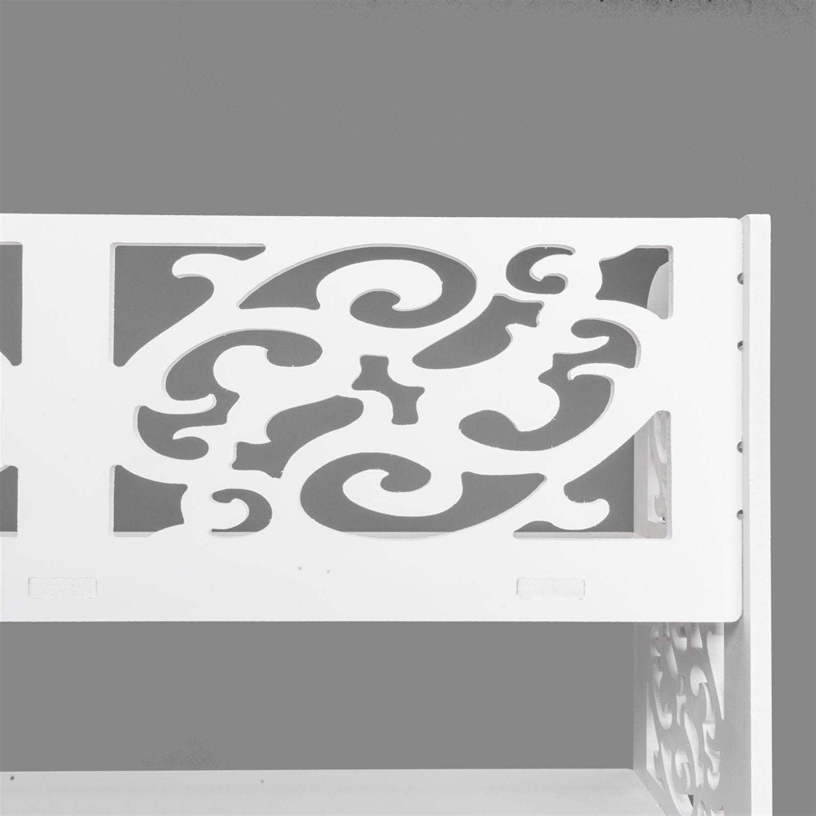Wood-plastic Board Six Tiers Carved Shoe Rack White - Packaging