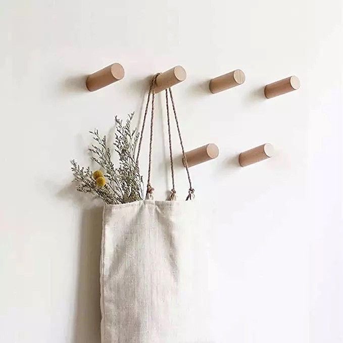 Wood Wall hooks, 3 Size Towel & Coat Hooks image 3