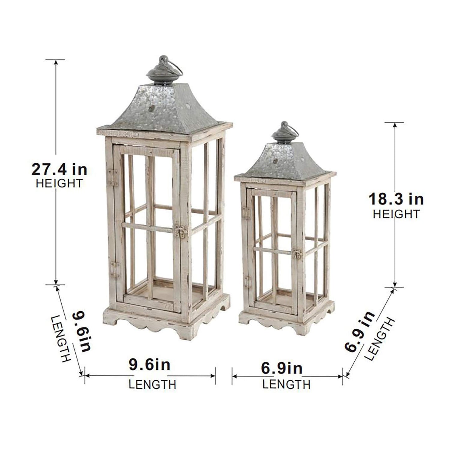 Wooden Candle Lantern Decorative, Hurricane Lantern Holder Decor for Indoor Outdoor, Home Garden Wedding image 9