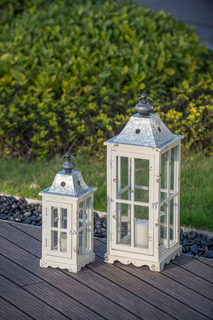 Wooden Candle Lantern Decorative, Hurricane Lantern Holder Decor for Indoor Outdoor, Home Garden Wedding image 3