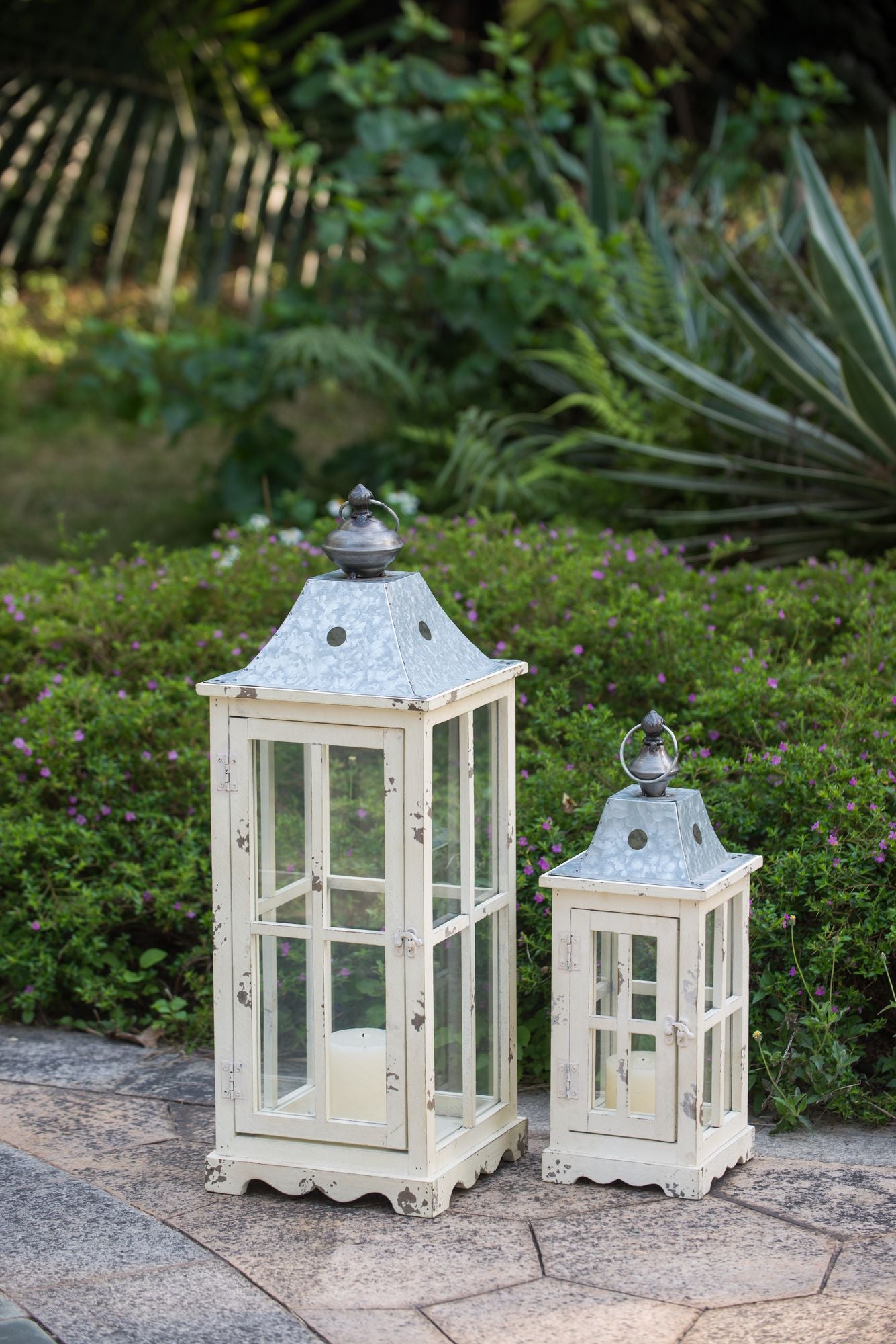 Wooden Candle Lantern Decorative, Hurricane Lantern Holder Decor for Indoor Outdoor, Home Garden Wedding image 6