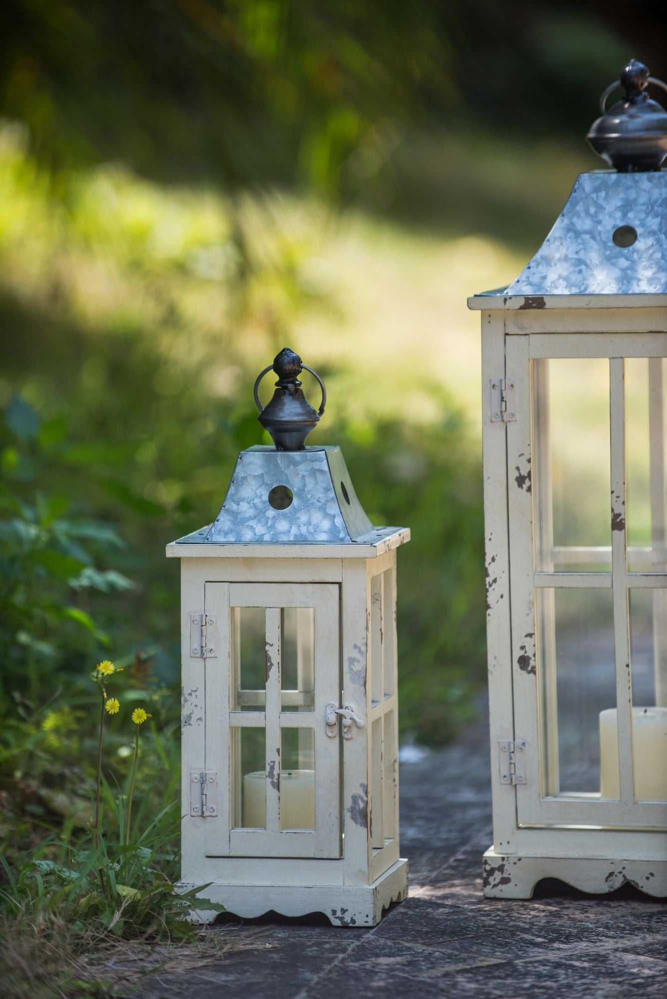 Wooden Candle Lantern Decorative, Hurricane Lantern Holder Decor for Indoor Outdoor, Home Garden Wedding image 1
