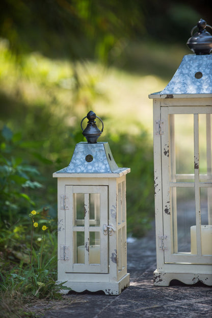 Wooden Candle Lantern Decorative, Hurricane Lantern Holder Decor for Indoor Outdoor, Home Garden Wedding image 1