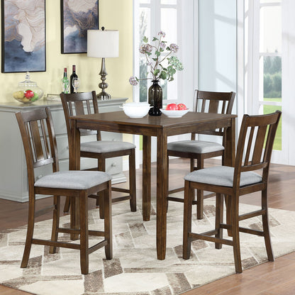 Wooden Dining Square Table, Kitchen Table for Small Space, 4 Person Counter Height Table, Walnut
ONLY THE TABLE image 2