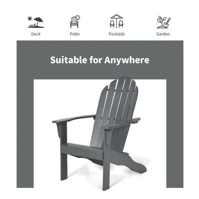 Wooden Outdoor Lounge Chair with Ergonomic Design for Yard and Garden image 4