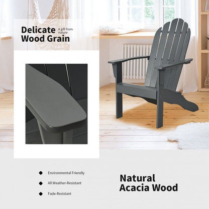 Wooden Outdoor Lounge Chair with Ergonomic Design for Yard and Garden image 6