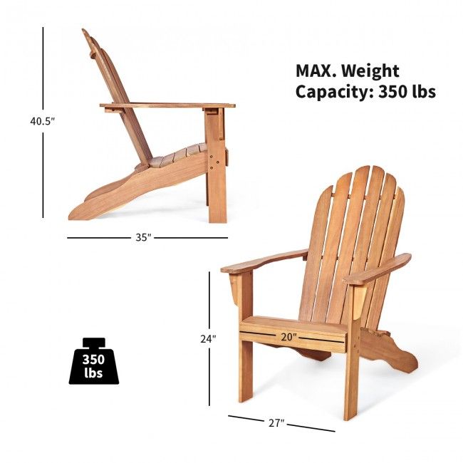 Wooden Outdoor Lounge Chair with Ergonomic Design for Yard and Garden image 16
