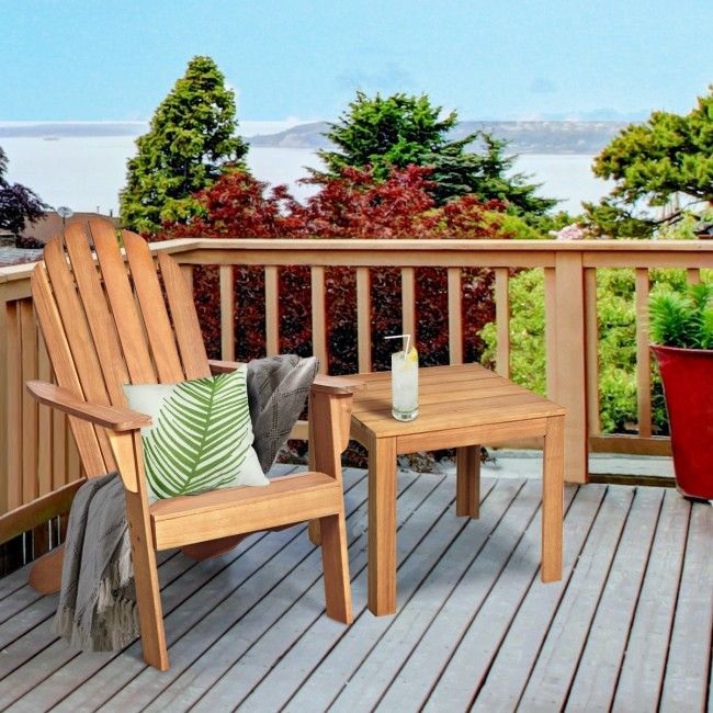 Wooden Outdoor Lounge Chair with Ergonomic Design for Yard and Garden image 15