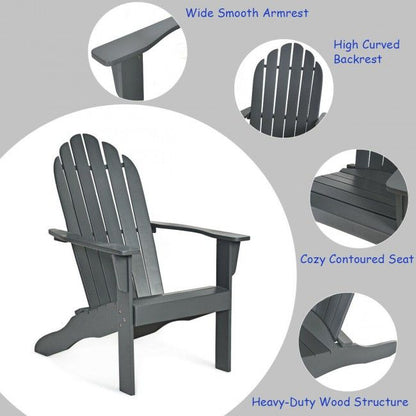 Wooden Outdoor Lounge Chair with Ergonomic Design for Yard and Garden image 14