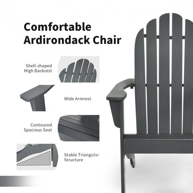 Wooden Outdoor Lounge Chair with Ergonomic Design for Yard and Garden image 8