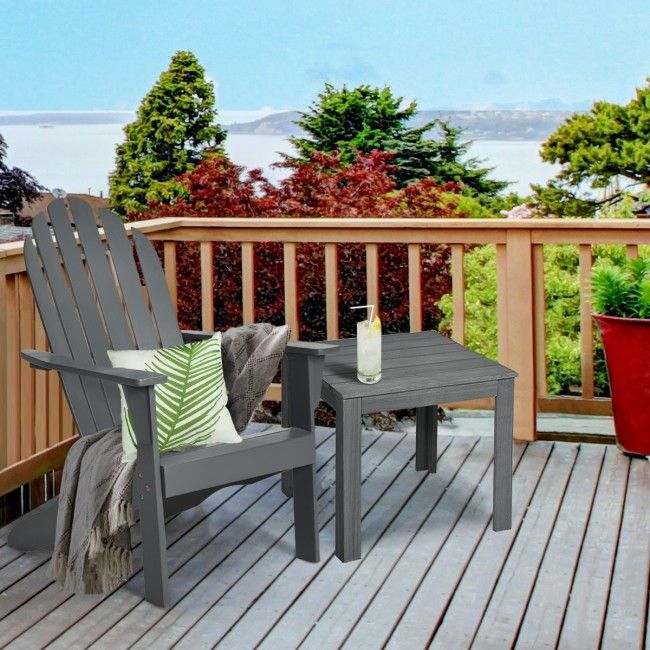 Wooden Outdoor Lounge Chair with Ergonomic Design for Yard and Garden image 1