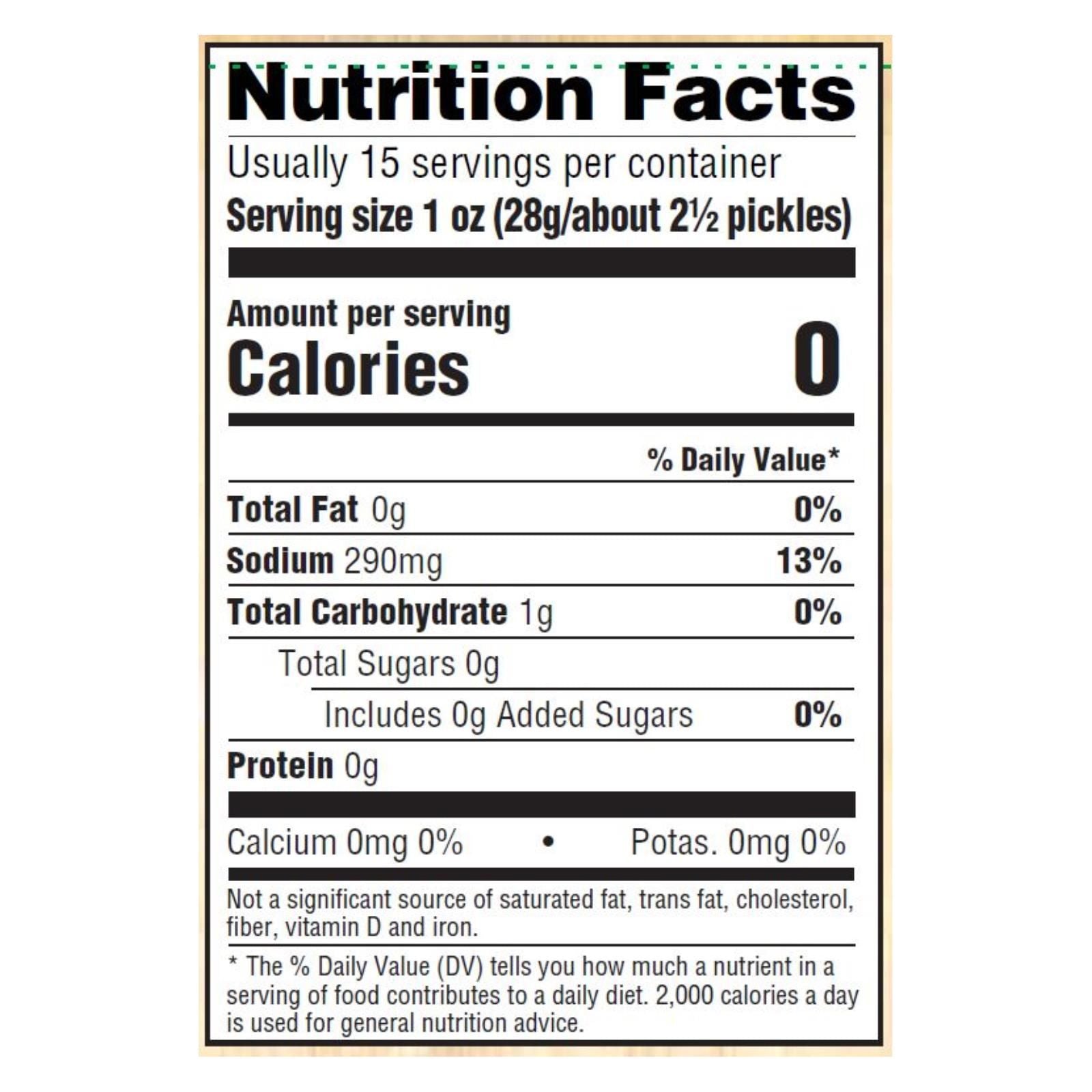 Woodstock Organic Kosher Baby Dill Pickles - Case Of 6 - 24 Oz image 2
