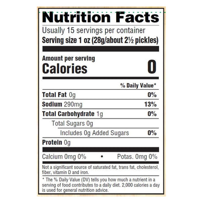 Woodstock Organic Kosher Baby Dill Pickles - Case Of 6 - 24 Oz image 2