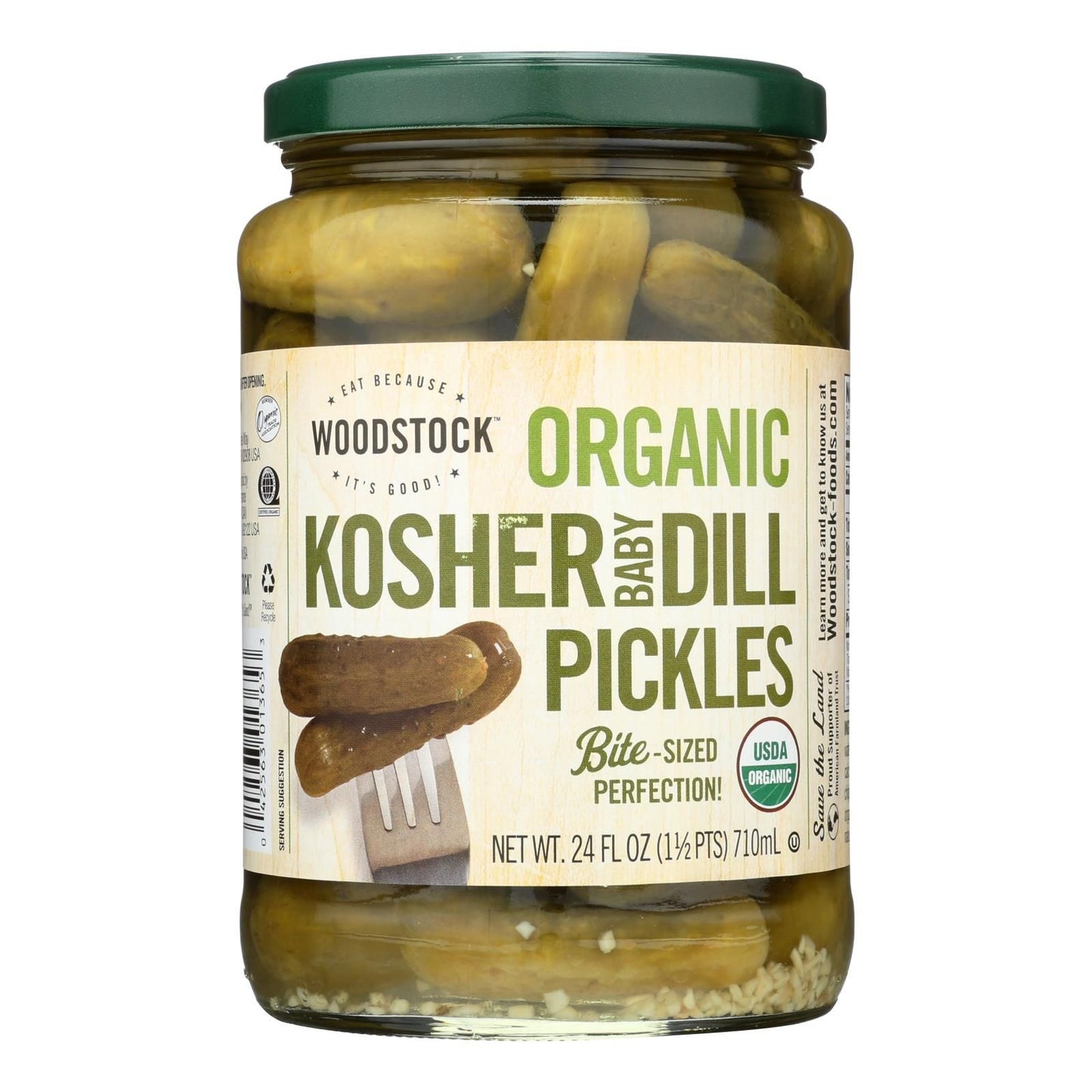 Woodstock Organic Kosher Baby Dill Pickles - Case Of 6 - 24 Oz image 4