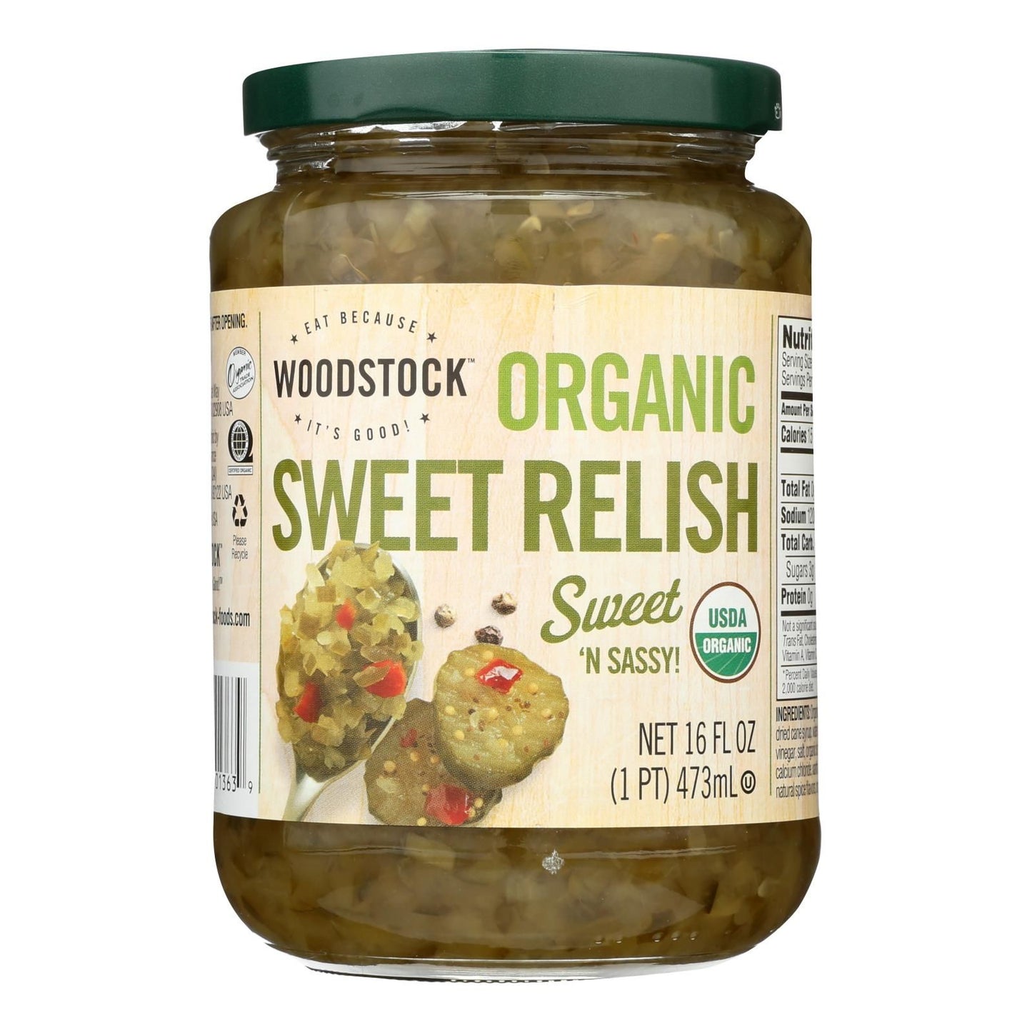 Woodstock Organic Sweet Relish - Case Of 12 - 16 Oz image 1