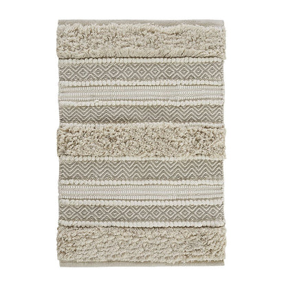 Woven Texture Stripe Bath Rug Natural 20x32" image 10