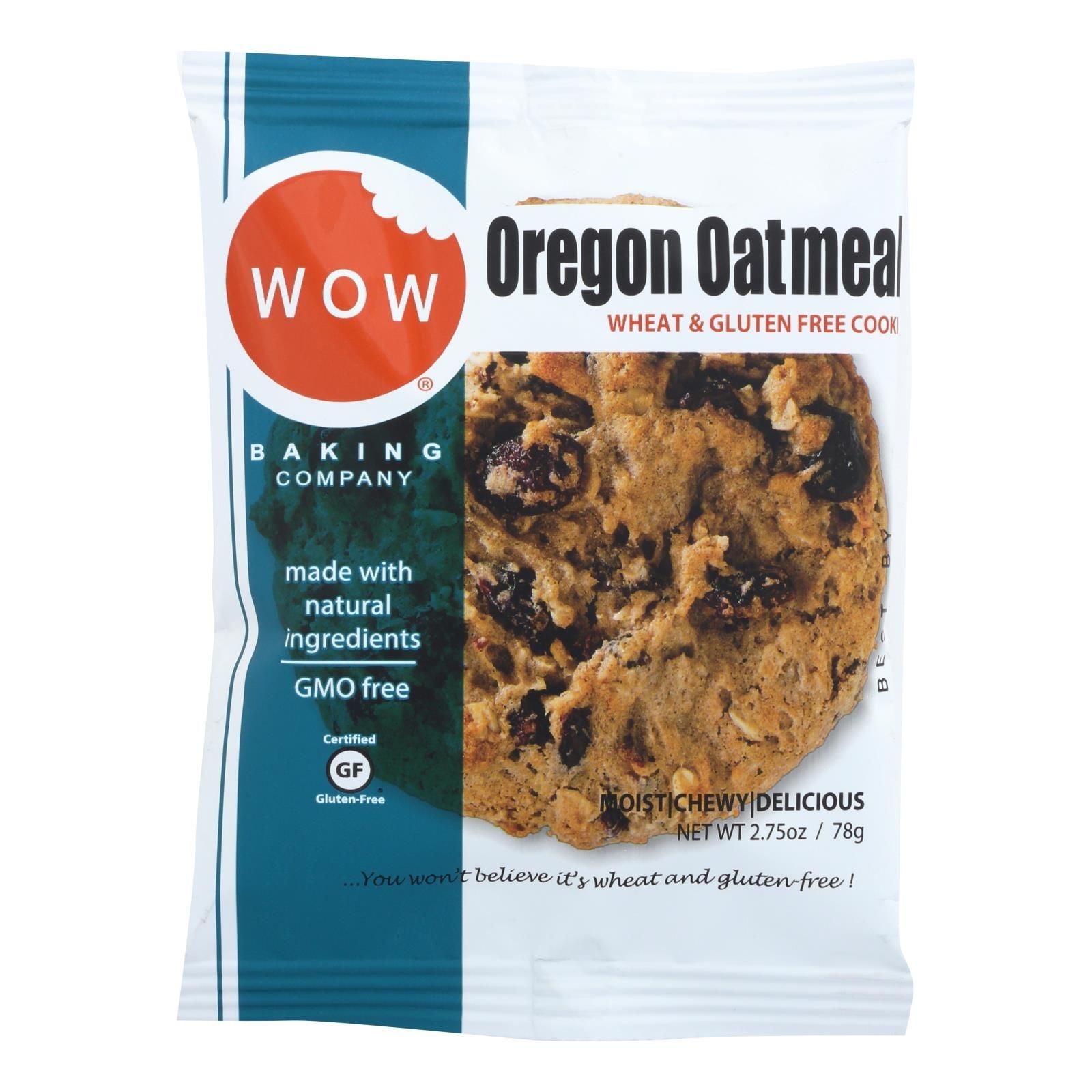 Wow Baking Cookie - Oregon Oatmeal - Case Of 12 - 2.75 Oz. image 1