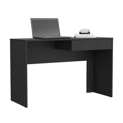 Writing Computer Desk with One Drawer, Black image 4