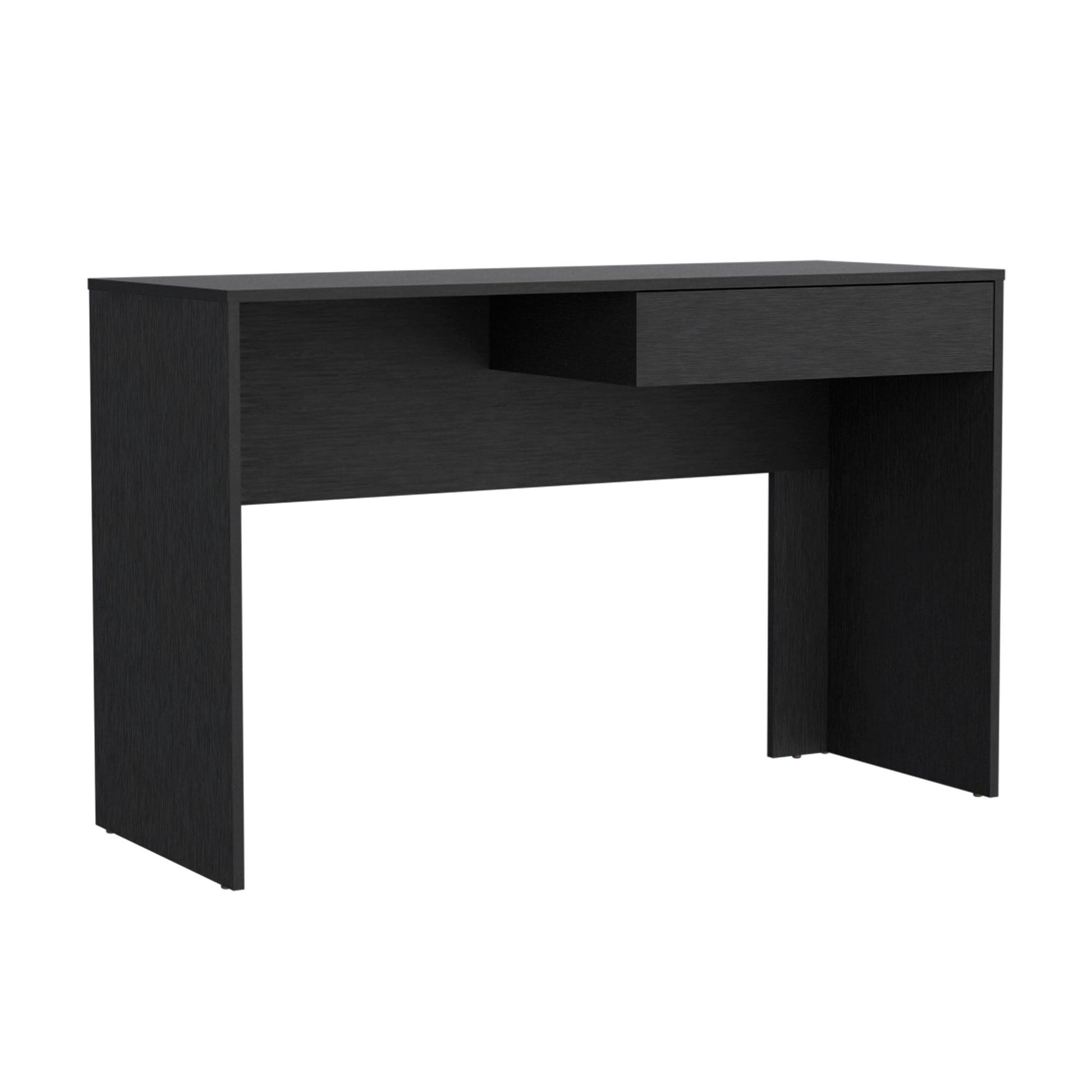Writing Computer Desk with One Drawer, Black image 6