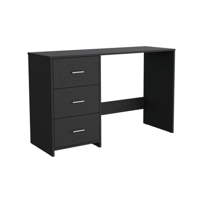 Writing Desk, 3 Drawers, Black image 5