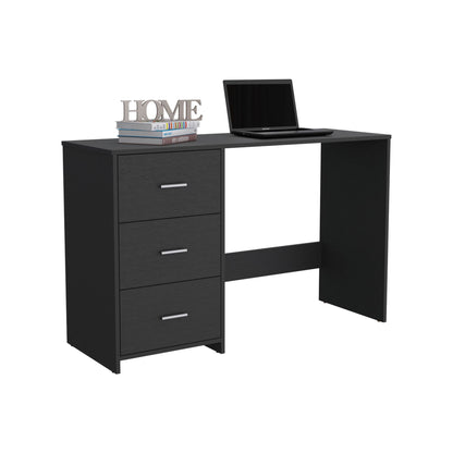 Writing Desk, 3 Drawers, Black image 4