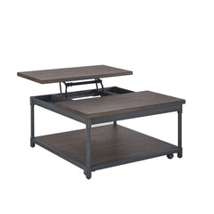 Prescott - Lift-Top Square Cocktail Table - Brown