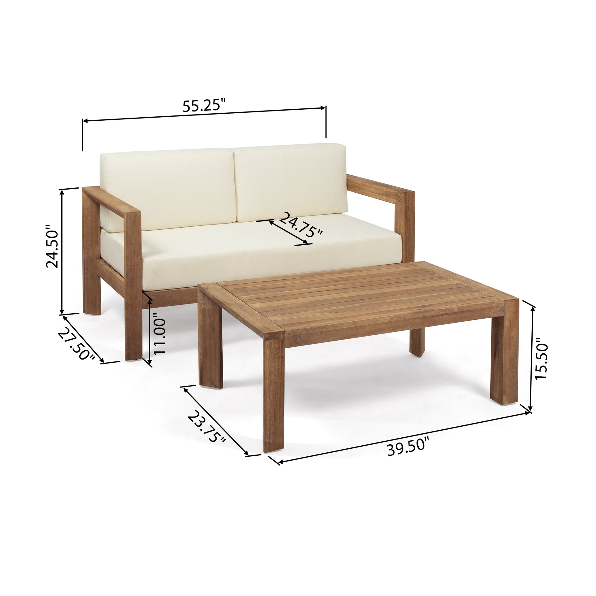 GENSER LOVESEAT & COFFEE TABLE image 6