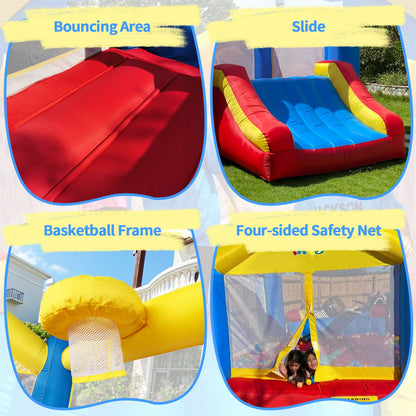 YARD Bounce House Inflatable Bounce House with Basketball Hoop Royal Bouncer for Kids, Outdoor Bouncy House, Durable Sea image 3