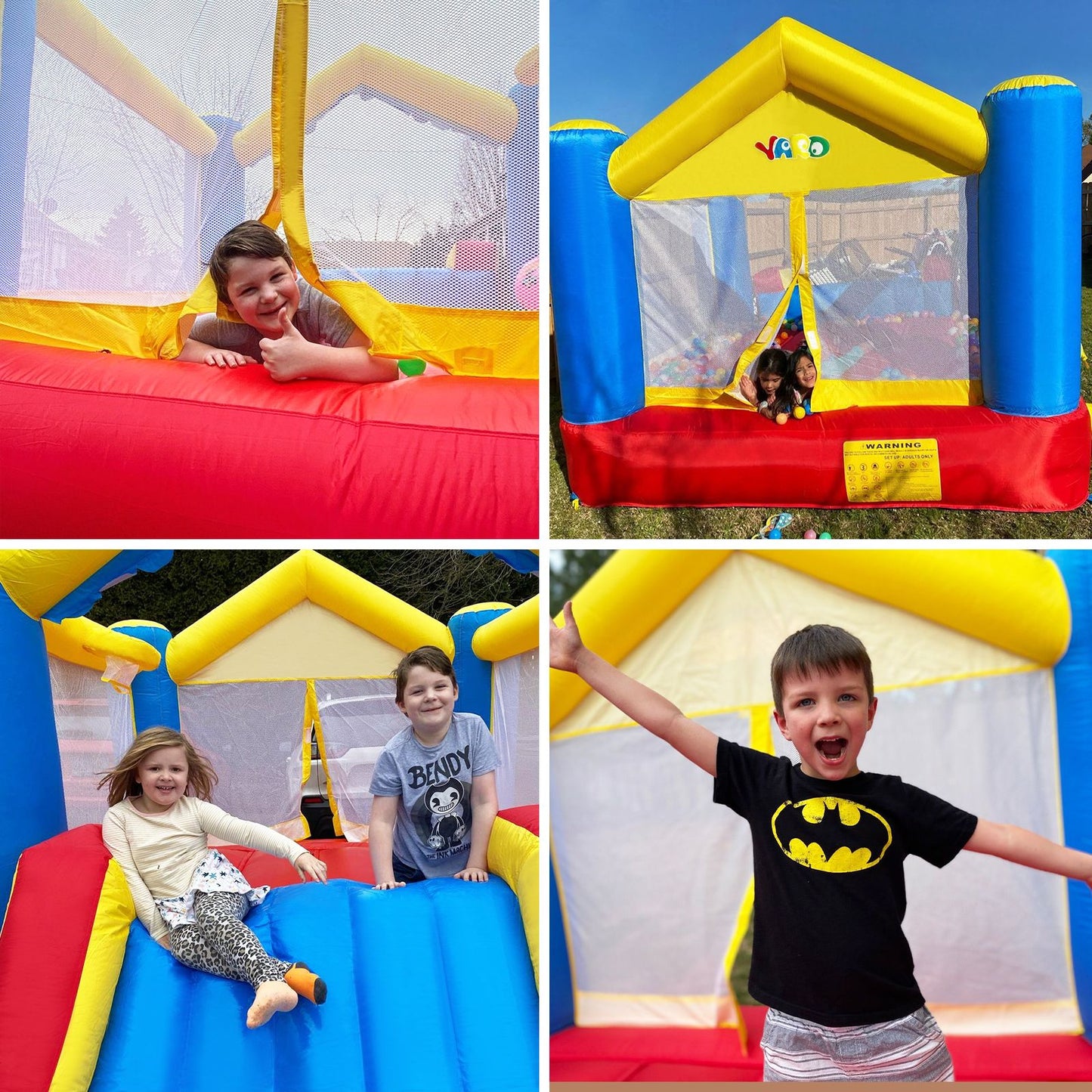 YARD Bounce House Inflatable Bounce House with Basketball Hoop Royal Bouncer for Kids, Outdoor Bouncy House, Durable Sea image 6