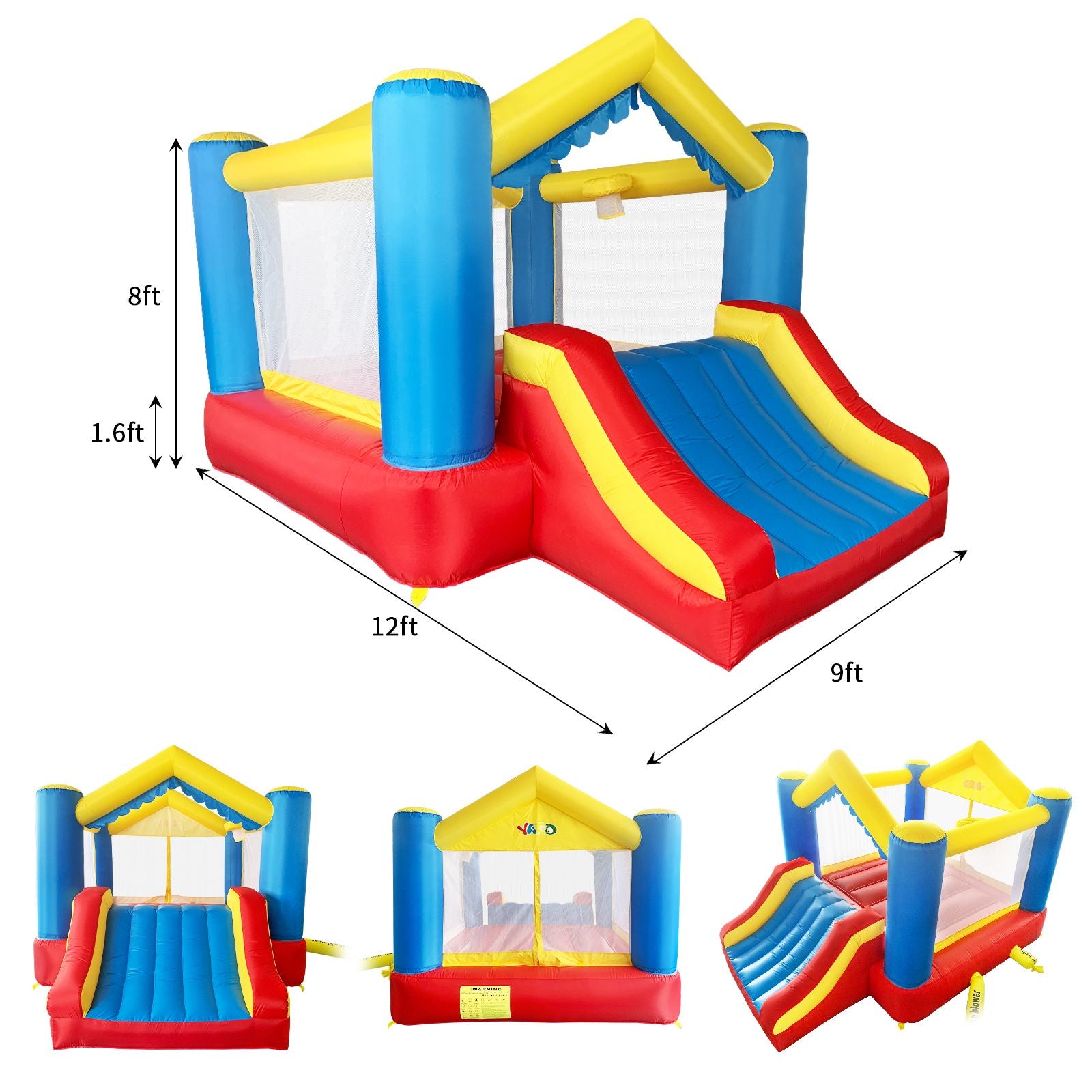 YARD Bounce House Inflatable Bounce House with Basketball Hoop Royal Bouncer for Kids, Outdoor Bouncy House, Durable Sea image 4