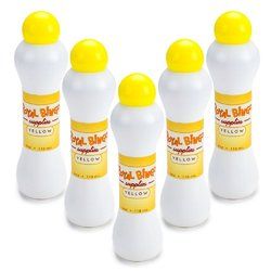Yellow Bingo Daubers 5-pack - Set of five yellow bingo daubers with quick-drying ink in easy-grip bottles
