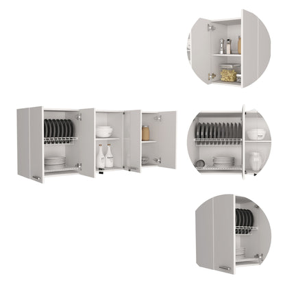Yuma 150" Wall Cabinet, Two Close Cabinets, Two Open Shelves image 13