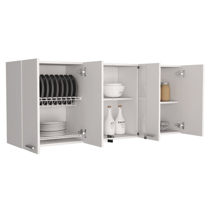 Yuma 150" Wall Cabinet, Two Close Cabinets, Two Open Shelves image 12