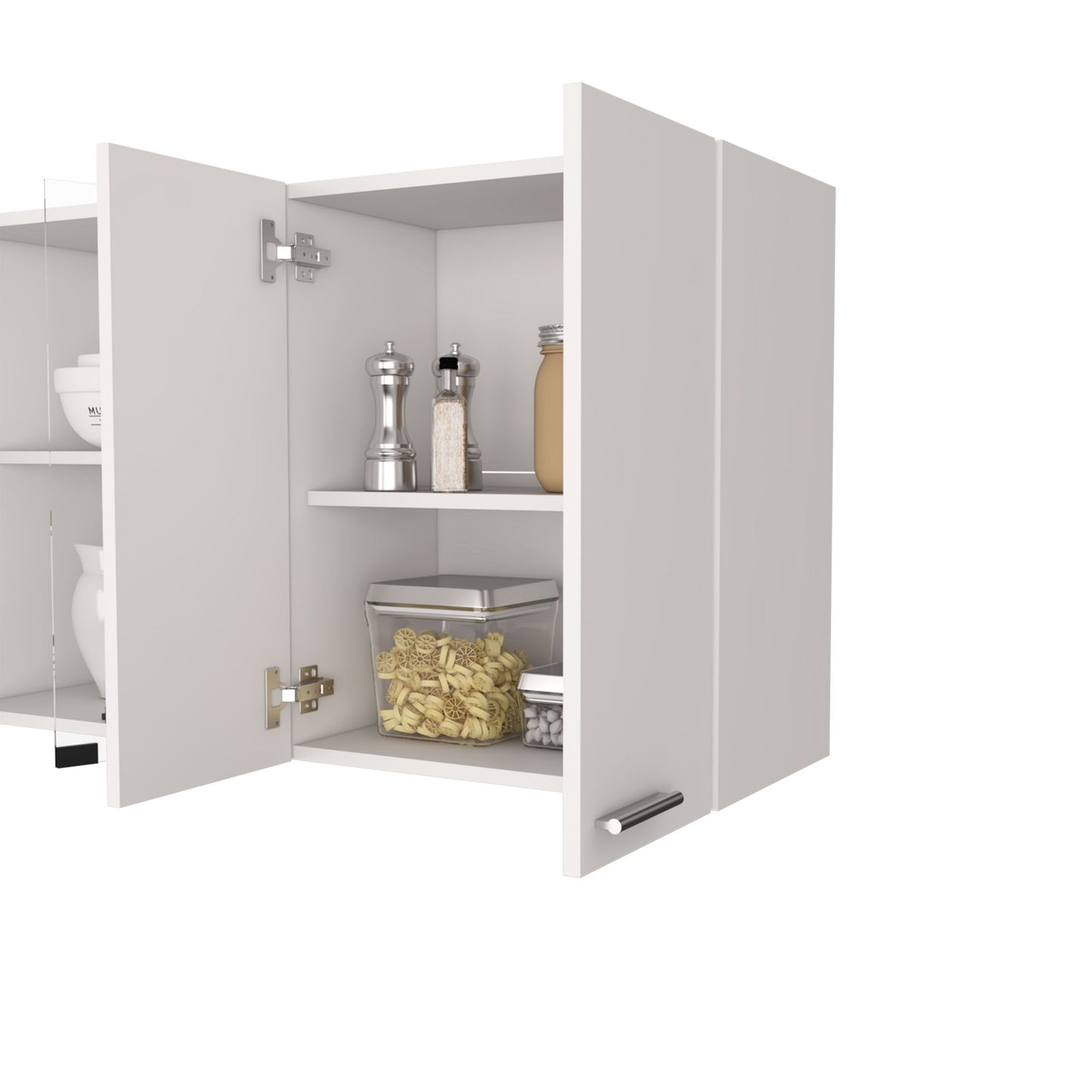 Yuma 150" Wall Cabinet, Two Close Cabinets, Two Open Shelves image 6