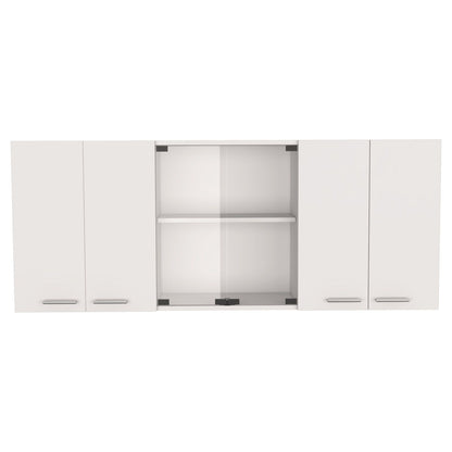 Yuma 150" Wall Cabinet, Two Close Cabinets, Two Open Shelves image 10