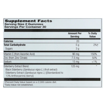 Zand - Gummies Elderberry Zinc - 1 Each - 60 Ct image 3