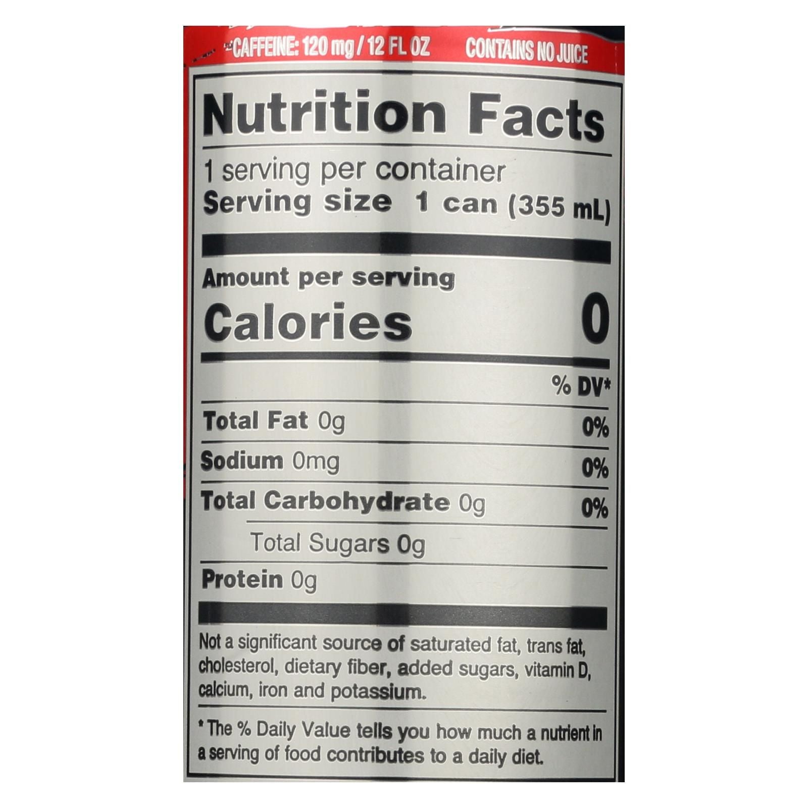 Zevia Zero Calorie Energy Drink - Grapefruit - Case Of 12 - 12 Fl Oz image 3