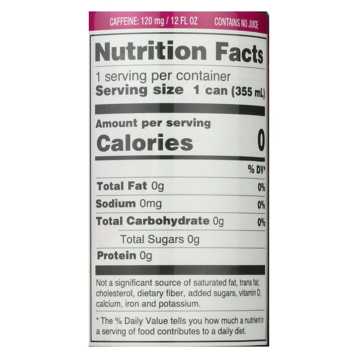 Zevia Zero Calorie Energy Drink - Raspberry/lime - Case Of 12 - 12 Fl Oz image 2