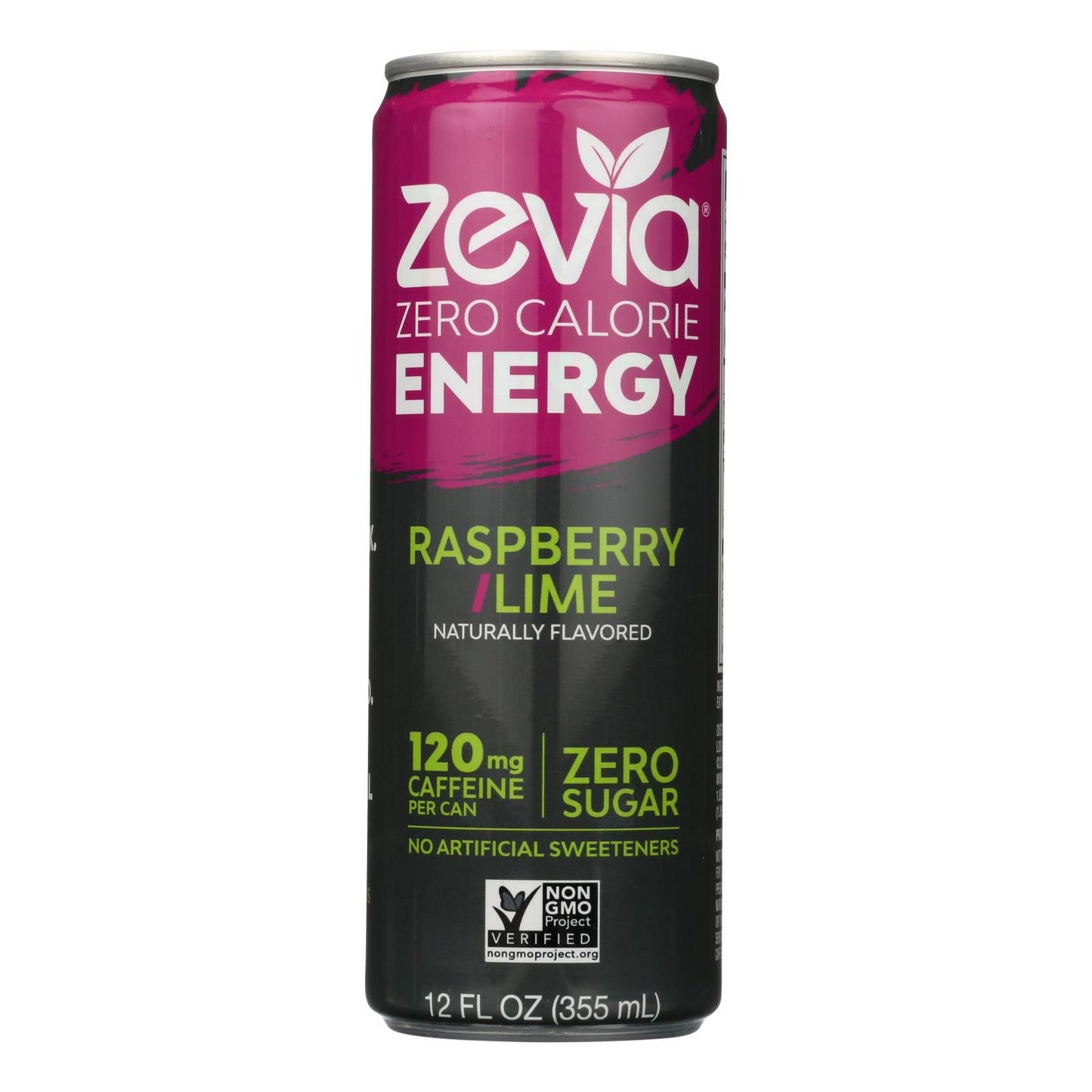 Zevia Zero Calorie Energy Drink - Raspberry/lime - Case Of 12 - 12 Fl Oz image 1
