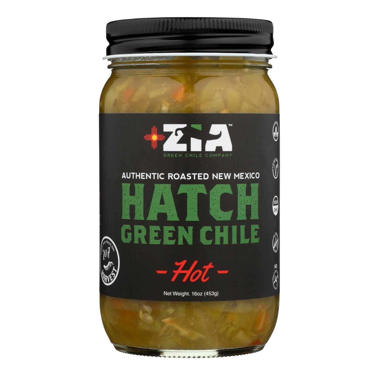 Zia Green Chile Company - Hatch Green Chile - Hot - Case Of 6 - 16 Oz. image 1