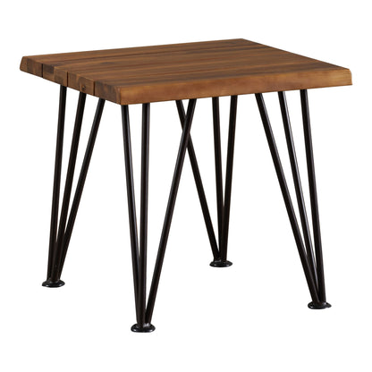 ZION INDUSTRIAL WOOD AND METAL COFFEE TABLE WITH ACCENT TABLE image 11