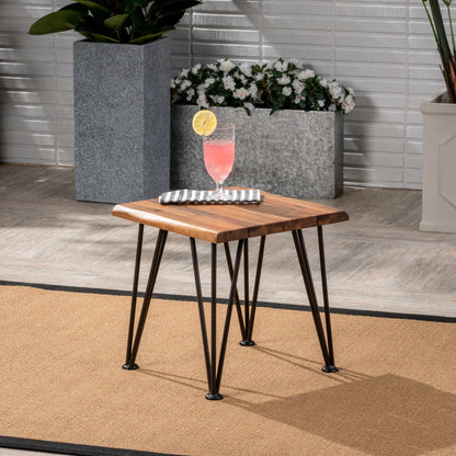 ZION INDUSTRIAL WOOD AND METAL COFFEE TABLE WITH ACCENT TABLE image 6