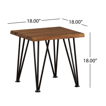 ZION INDUSTRIAL WOOD AND METAL COFFEE TABLE WITH ACCENT TABLE image 10