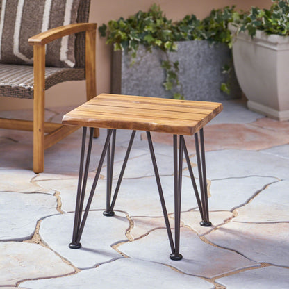 ZION INDUSTRIAL WOOD AND METAL COFFEE TABLE WITH ACCENT TABLE image 7