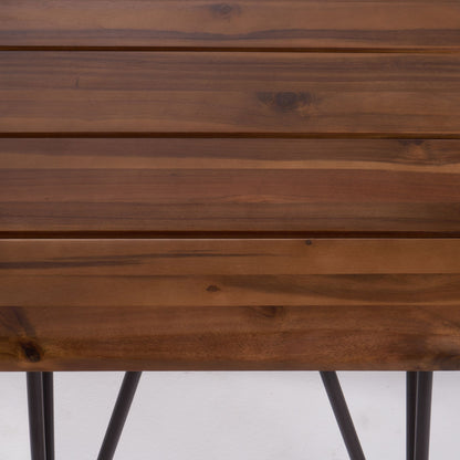 ZION INDUSTRIAL WOOD AND METAL COFFEE TABLE WITH ACCENT TABLE image 14