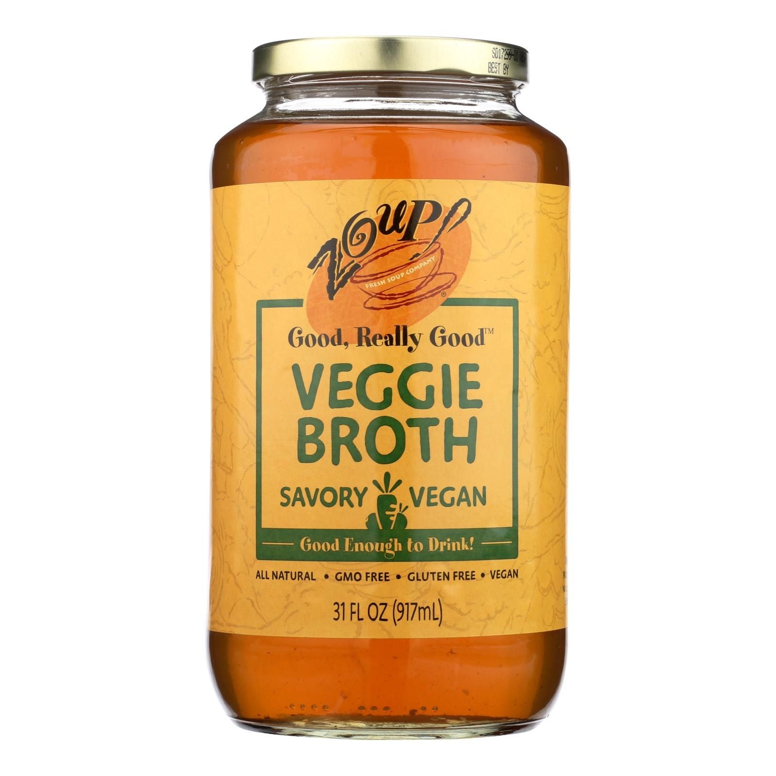 Zoup! Good, Really Good Zoup, Good, Really Good, Veggie Broth - Case Of 6 - 31 Fz image 1