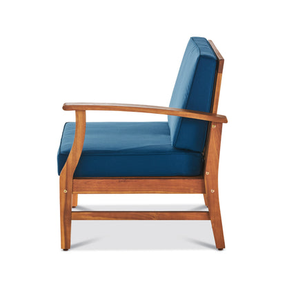 PERLA 3 SEATER SOFA AND TABLE SET, BLUE image 9